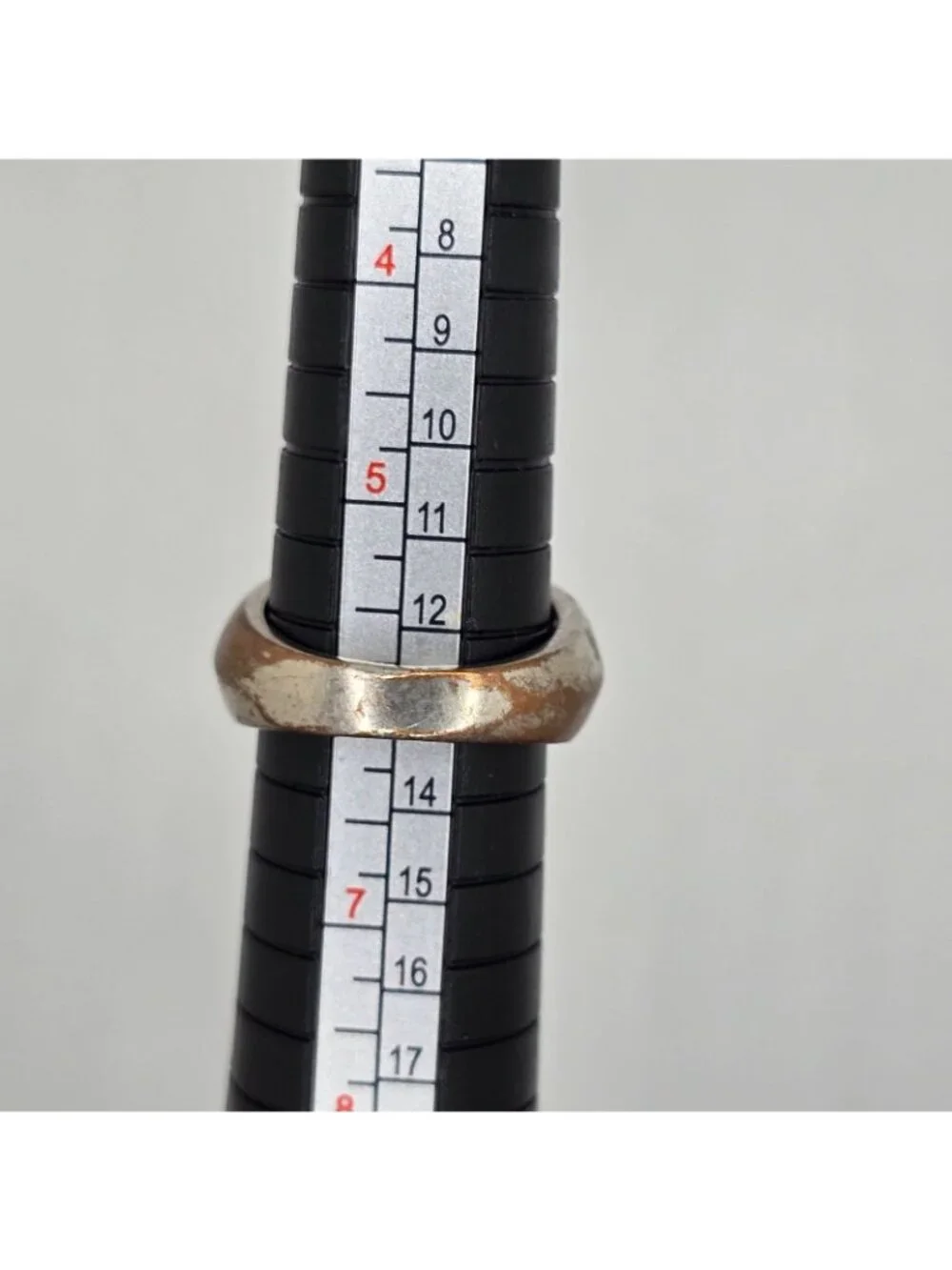 Vintage Silver-Tone Cocktail Ring Large Clear Center Stone Baguette Accents Size